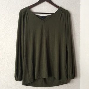 Lands’ End Long Sleeve V-Neck Blouse